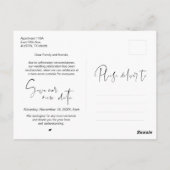 ミニマリズ結婚ム延期 ポストカード (裏面)