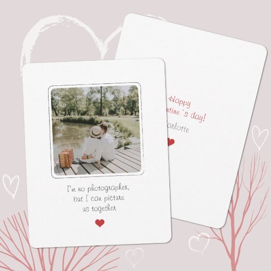 ミニマリテストバレンタインデーのハート写真 シーズンカード