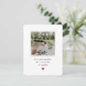 ミニマリテストバレンタインデーのハート写真 シーズンカード (スタンド正面)