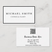 ミニマリパーソナライズされたスモダントQRコードロゴ 名刺 (正面/裏面)