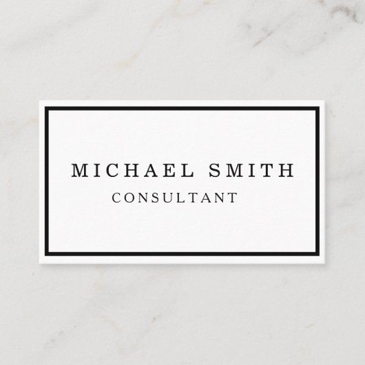 ミニマリパーソナライズされたスモダントQRコードロゴ 名刺 (正面)