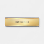 ミニマリフェイクストモダン金ゴールドトレンディーテンプレート サインプレート (正面)
