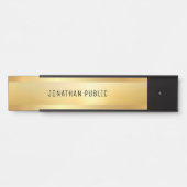 ミニマリフェイクストモダン金ゴールドトレンディーテンプレート サインプレート (正面)