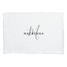 ミニマリモダンストのガーリー白いモノグラム文字名