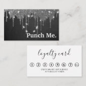 ミニマリモダンストの黒い黒板ロイヤリティカード 名刺 (正面/裏面)