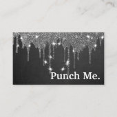 ミニマリモダンストの黒い黒板ロイヤリティカード 名刺 (正面)