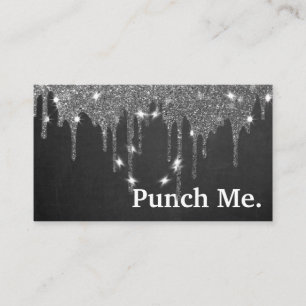 ミニマリモダンストの黒い黒板ロイヤリティカード 名刺