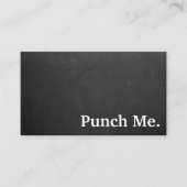 ミニマリモダンストの黒い黒板ロイヤリティカード 名刺 (正面)