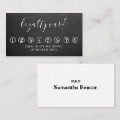 ミニマリモダンストの黒い黒板ロイヤリティカード 名刺 (正面/裏面)