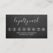 ミニマリモダンストの黒い黒板ロイヤリティカード 名刺 (正面)