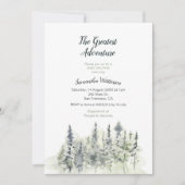 ミニマリモダンストアドベンチャーベビーシャワー招待状 招待状 (正面)