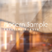 ミニマリモダンストクリエイティブスタジオタイポグラフィ  ウィンドウサイン (シート2)