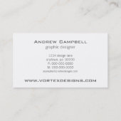 ミニマリモダンストサークル名刺、グレー 名刺 (裏面)