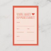 ミニマリモダンストシンプルアポイントメントカード 予約カード (正面)