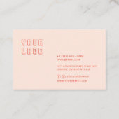 ミニマリモダンストシンプルアポイントメントカード 予約カード (裏面)