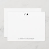 ミニマリモダンストシンプルプロフェッショナルパーソナライズされた ノートカード (正面/裏面)