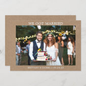 ミニマリモダンストシンプルWe Kraftカ得ード サンキューカード (正面/裏面)