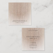 ミニマリモダンストデザインウッエレガントドルック スクエア名刺 (正面/裏面)