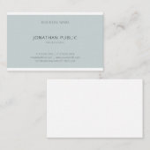 ミニマリモダンストブルーグリーンシンプルトレンディー 名刺 (正面/裏面)