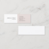 ミニマリモダンストプロフェッショナルエレガント スキニー名刺 (正面/裏面)