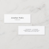 ミニマリモダンストプロフェッショナルテンプレート スキニー名刺 (正面/裏面)