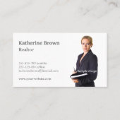 ミニマリモダンストプロフェッショナル実在エステート不動産仲介業者 名刺 (裏面)