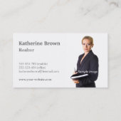 ミニマリモダンストプロフェッショナル実在エステート不動産仲介業者 名刺 (裏面)