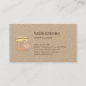 ミニマリモダンストベーカリープレミアムクラフト紙 名刺 (裏面)