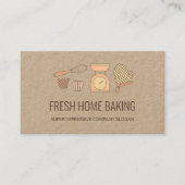 ミニマリモダンストベーカリープレミアムクラフト紙 名刺 (正面)