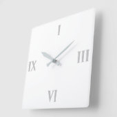 ミニマリモダンストホワイトローマ数字 スクエア壁時計 (傾斜)