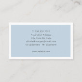 ミニマリモダンストロゴライトブルーグレーシンプルブジ 名刺 (裏面)