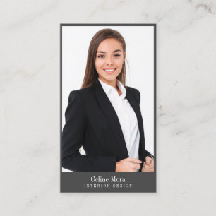 ミニマリモダンスト写真タイポグラフィ名刺 名刺