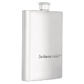 ミニマリモダンスト名(黒パーソナライズされた) フラスク (右)