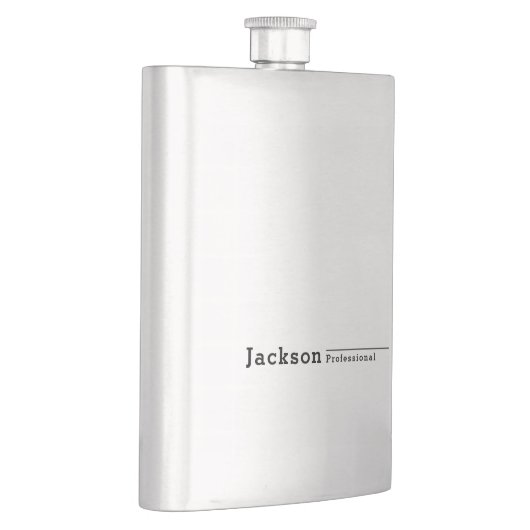 ミニマリモダンスト名(黒パーソナライズされた) フラスク (右)