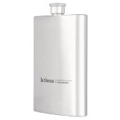 ミニマリモダンスト名(黒パーソナライズされた) フラスク (左)