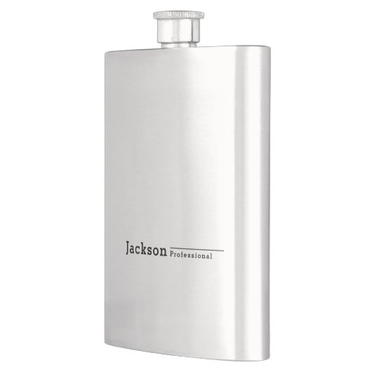 ミニマリモダンスト名(黒パーソナライズされた) フラスク (左)