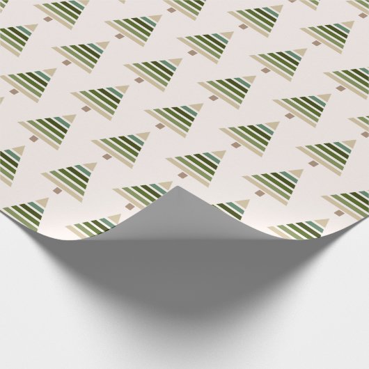 ミニマリモダンスト抽象芸術のクリスマスツリー ラッピングペーパー (角)