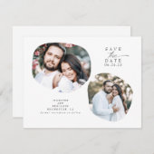 ミニマリモダンスト日付写真を保存 セーブザデート (正面/裏面)