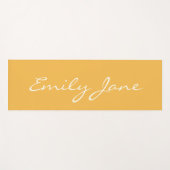 ミニマリモダンスト書道名カスタム黄色 ヨガマット (正面(横))