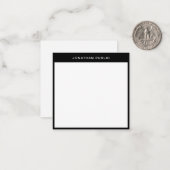 ミニマリモダンスト·テンプレートエレガント·ブラッ縁どク ノートカード (正面/裏面インサイチュ)