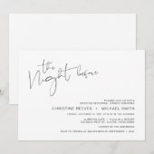 ミニマリモダンズカジュアルム脚本リハーサルディナー 招待状 (正面/裏面)