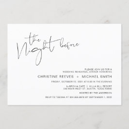 ミニマリモダンズカジュアルム脚本リハーサルディナー 招待状