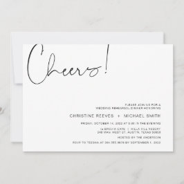 ミニマリモダンズカジュアルム脚本リハーサルディナー 招待状