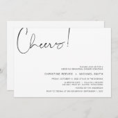 ミニマリモダンズカジュアルム脚本リハーサルディナー 招待状 (正面/裏面)