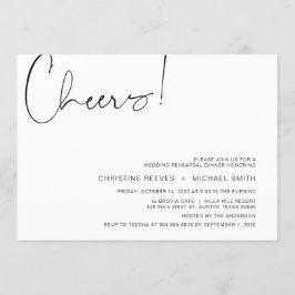 ミニマリモダンズカジュアルム脚本リハーサルディナー 招待状