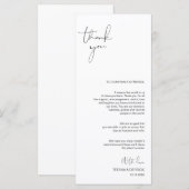 ミニマリモダンズムの台本の場所設定ありがとう プログラム (正面/裏面)