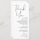 ミニマリモダンズムの台本の場所設定ありがとう プログラム (正面/裏面)