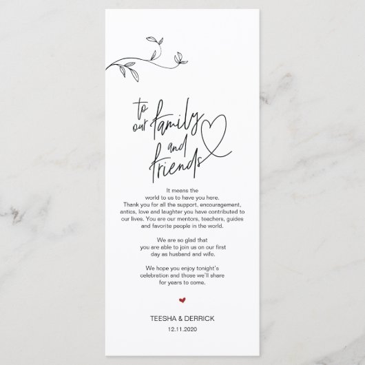 ミニマリモダンズムの配置設定サンキューカード プログラム (正面)