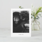 ミニマリ結婚ストの写真ありがとうポストカード サンキューカード (スタンド正面)