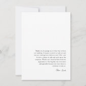 ミニマリ結婚ストの写真ありがとうポストカード サンキューカード (裏面)
